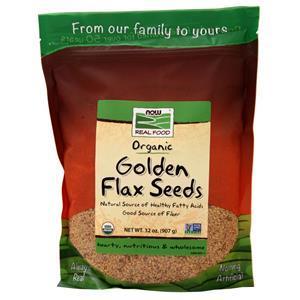 Now Golden Flax Seeds - Organic 2 lbs