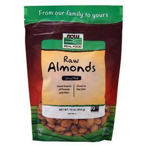 Now Raw Almonds - Unsalted 1 lbs