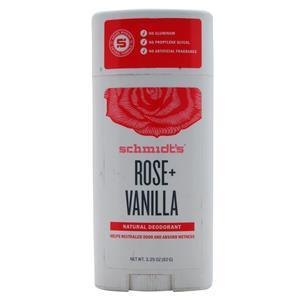 Schmidt's Deodorant Natural Deodorant Rose + Vanilla 3.25 oz