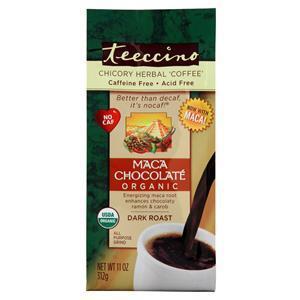 Teeccino Organic Chicory Herbal Coffee Maca Chocolate - Dark Roast 11 oz