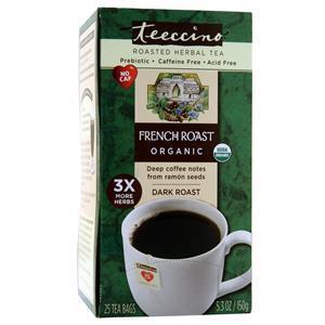 Teeccino Organic Roasted Herbal Tea French Roast - Dark Roast 25 pckts