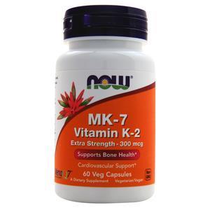 Now MK-7 Vitamin K-2 Extra Strength (300mcg) 60 vcaps