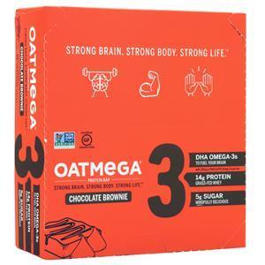 Boundless Nutrition Oatmega Grass Fed Whey Protein Bar Chocolate Brownie 12 bars