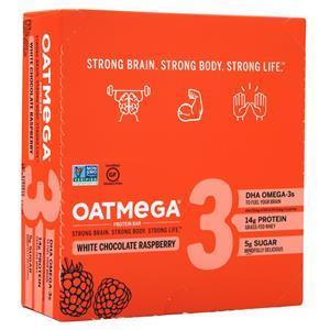 Boundless Nutrition Oatmega Grass Fed Whey Protein Bar White Chocolate Raspberry 12 bars