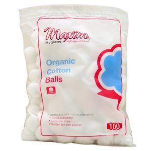 Maxim Hygiene Organic Cotton Balls 100 count