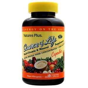 Nature's Plus Source of Life Multi-Vitamin & Mineral Supplement 180 vcaps