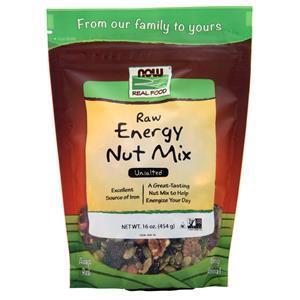 Now Unsalted Raw Energy Nut Mix 16 oz