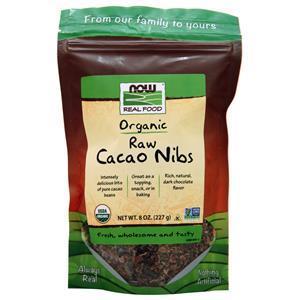 Now Organic Raw Cacao Nibs 8 oz