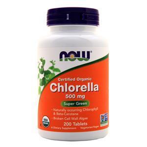 Now Chlorella (500mg) - Certified Organic 200 tabs