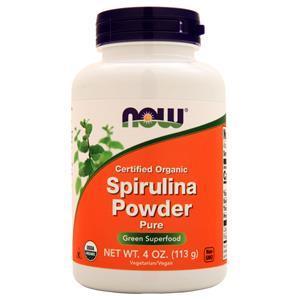 Now Spirulina Powder Pure Green Superfood - Certified Organic 4 oz