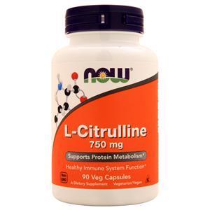 Now L-Citrulline (750mg) 90 vcaps