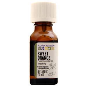 Aura Cacia Sweet Orange Pure Essential Oil 0.5 fl.oz