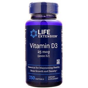 Life Extension Vitamin D3 (1000IU) 250 sgels