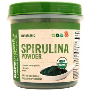 Bare Organics Raw Organic Spirulina Powder  8 oz