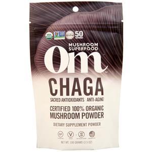 OM Mushroom Superfood Chaga Mushroom Powder - Certified 100% Organic 100 grams