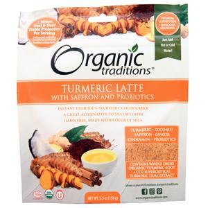 Organic Traditions Turmeric Latte with Saffron and Probiotics 5.3 oz