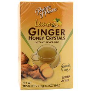 Prince of Peace Ginger Honey Crystals - Instant Beverage Lemon 10 pckts