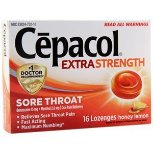Cepacol Sore Throat Lozenges Honey Lemon 16 lzngs