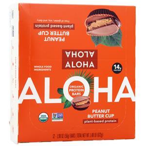 Aloha Organic Protein Bar - Plant Based Peanut Butter Cup 12 bars