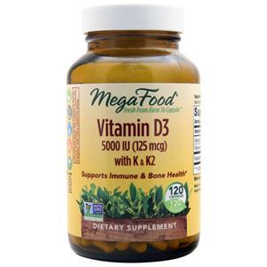 Megafood Vitamin D3 (5000IU) with K & K2 120 caps