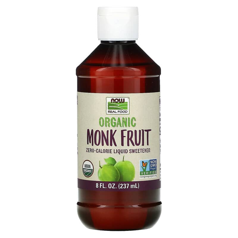 Now Organic Monk Fruit - Zero Calorie Liquid Sweetener  8 fl.oz