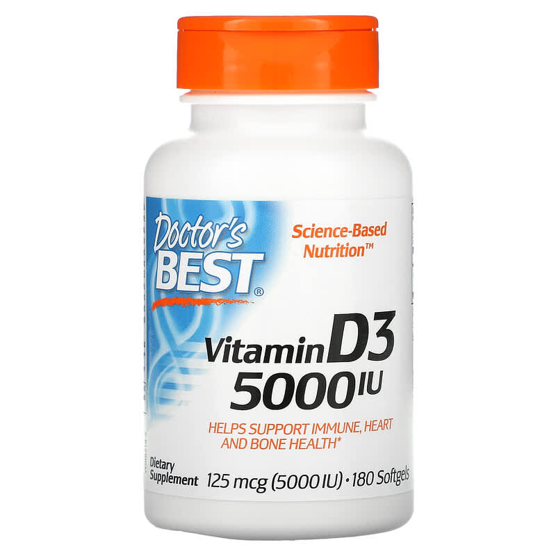 Doctor's Best Vitamin D3 (5000IU)  180 sgels