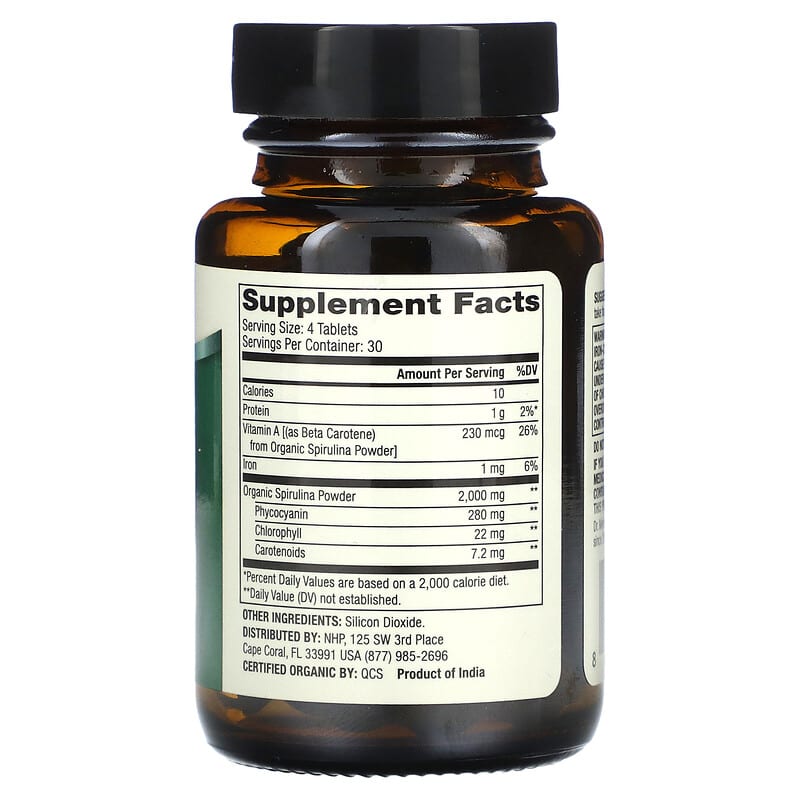 Dr. Mercola Organic Spirulina  120 tabs