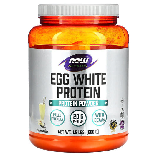 Now Eggwhite Protein Creamy Vanilla 1.5 lbs