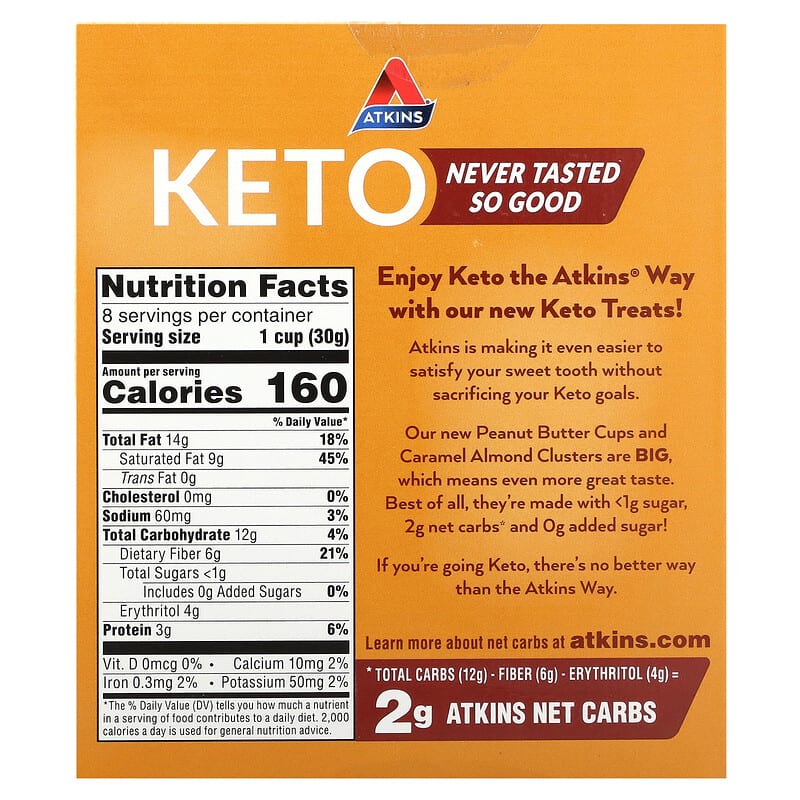 Atkins Keto Treat Peanut Butter Cups 8 count