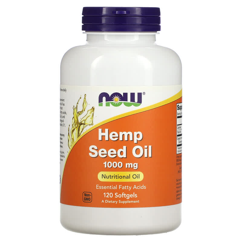 Now Hemp Seed Oil (1000mg)  120 sgels