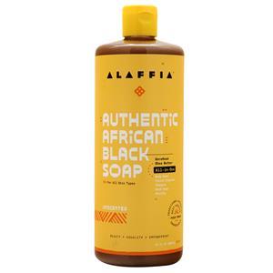 Alaffia Authentic African Black Soap Unscented BEST BY 11/25 32 fl.oz