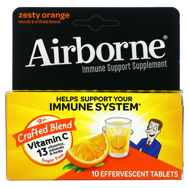 Airborne Airborne - Effervescent Tablets Zesty Orange 10 tabs