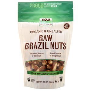 Now Organic Raw Brazil Nuts - Unsalted  10 oz