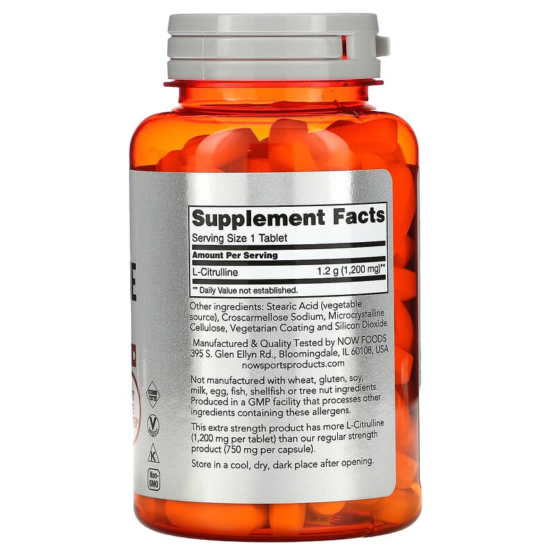 Now L-Citrulline (1200mg)  120 tabs