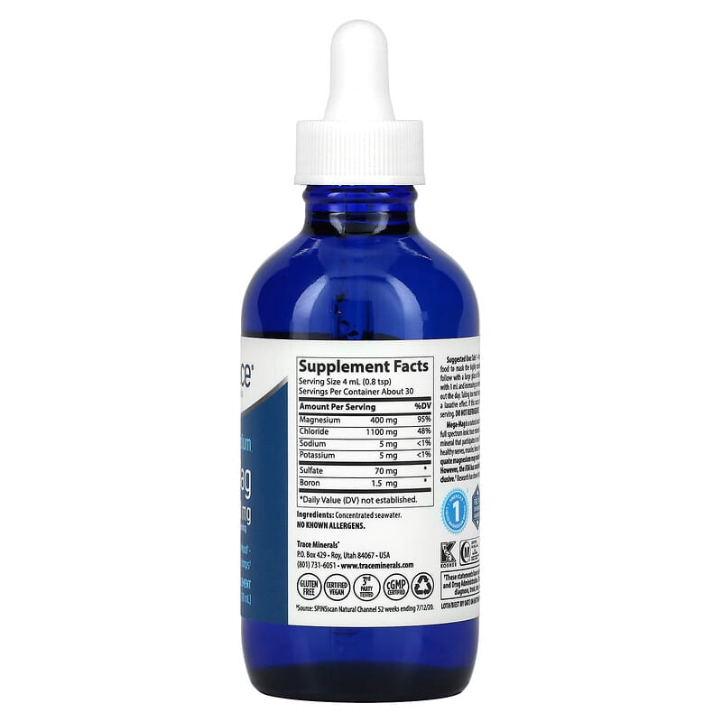 Trace Minerals Research Mega-Mag (400mg)  4 fl.oz
