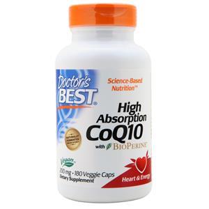 Doctor's Best High Absorption CoQ10 w/ Bioperine (200mg)  180 vcaps