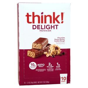 Think! Delight Protein Bar Chocolate Peanut Butter Cookie Dough 10 bars