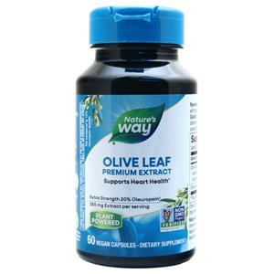 Nature's Way Olive Leaf Premium Extract Extra Strength 20% Oleuropein 60 vcaps