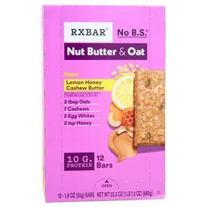 Rx Bar Rx Bar Nut Butter & Oat Lemon Honey Cashew Butter 12 bars
