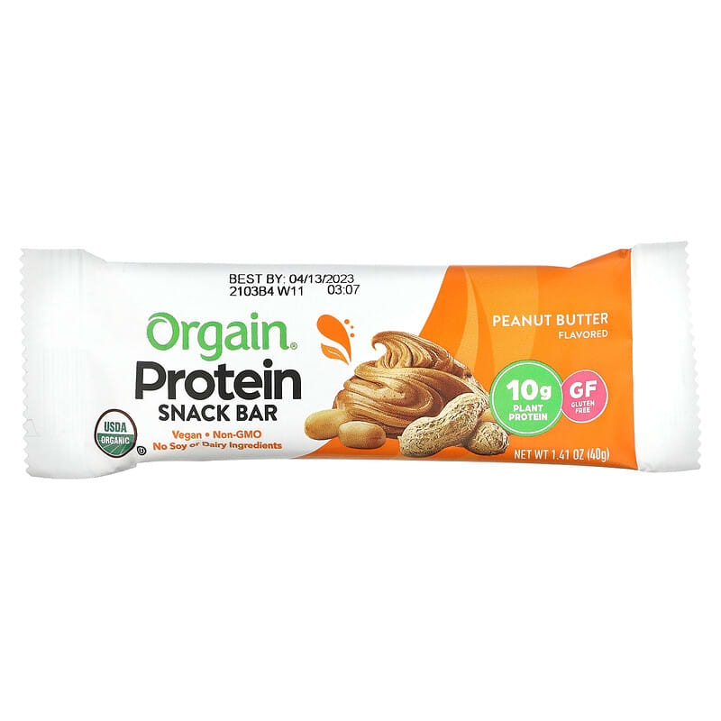 Orgain Protein Snack Bar Peanut Butter 12 bars