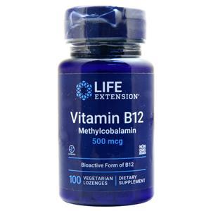 Life Extension Vitamin B12 Methylcobalamin (500mcg)  100 lzngs
