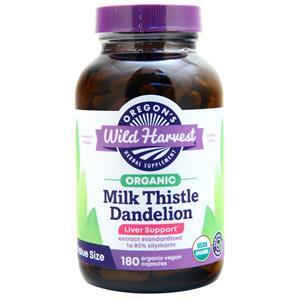 Oregon's Wild Harvest Organic Milk Thistle Dandelion  180 vcaps
