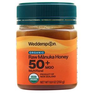 Wedderspoon Organic Raw Multifloral Manuka Honey MGO 50+  8.8 oz