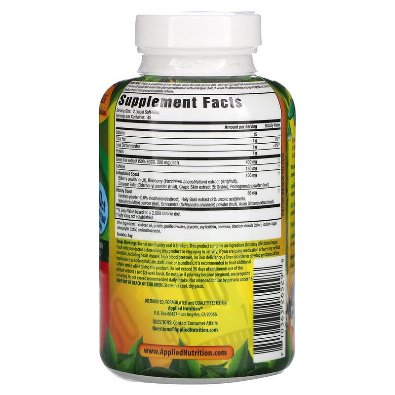 Applied Nutrition Green Tea Fat Burner  90 sgels