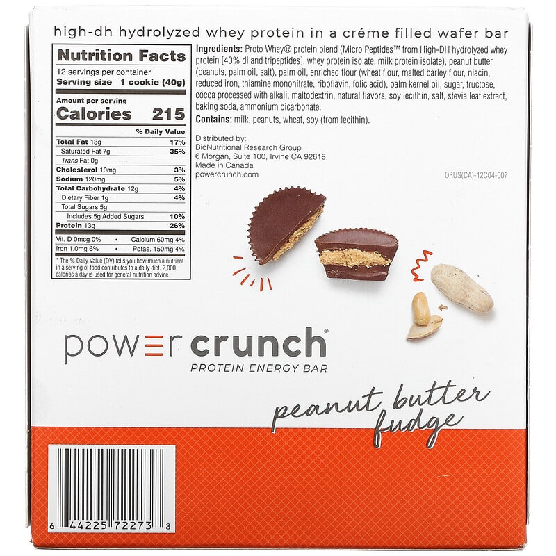Power Crunch Power Crunch Wafers Peanut Butter Fudge 12 bars