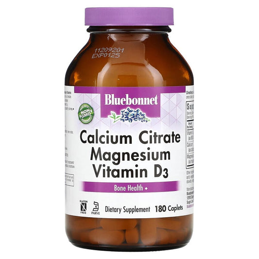 Bluebonnet Calcium Citrate Magnesium Vitamin D3  180 cplts