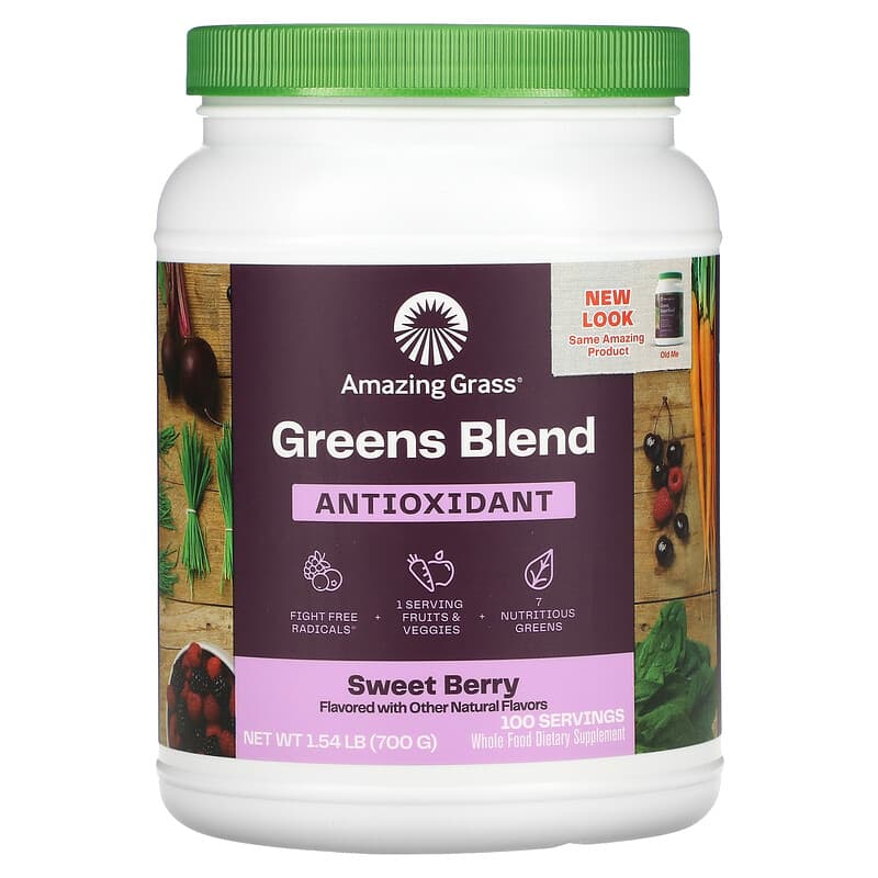 Amazing Grass Green Superfood Drink Powder Sweet Berry 24.7 oz