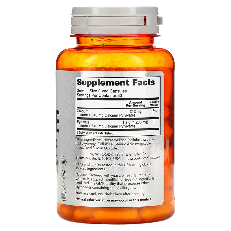 Now Pyruvate (600mg)  100 caps