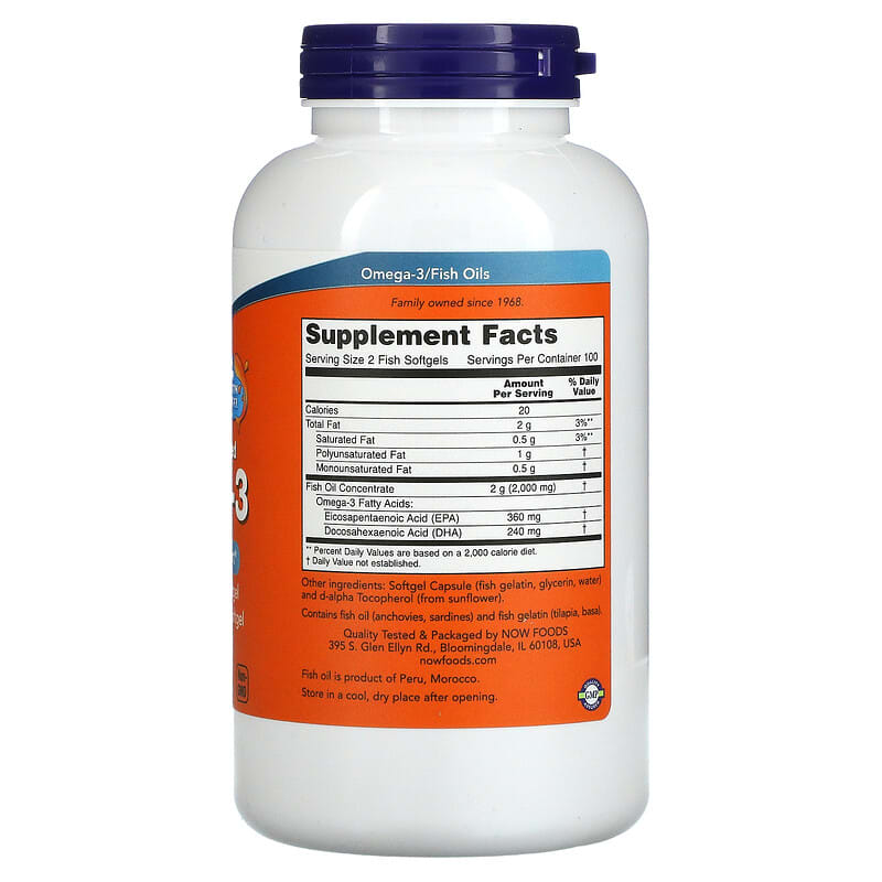 Now Omega-3 Fish Softgels  200 sgels