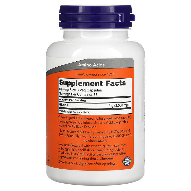 Now Glycine (1000mg)  100 vcaps